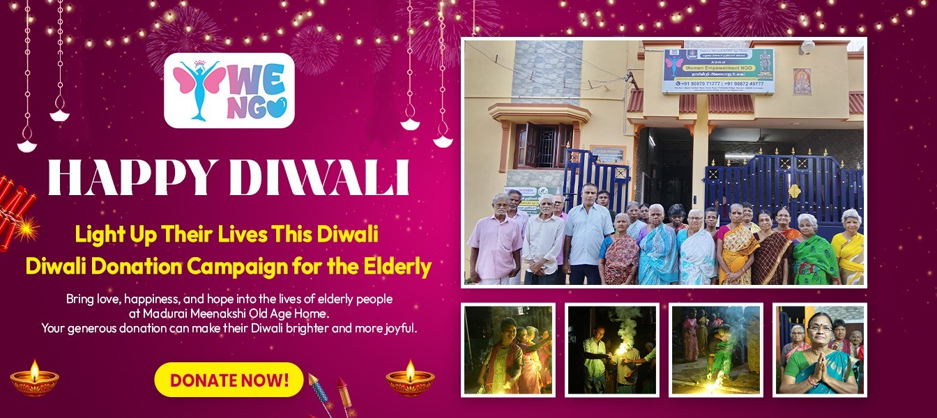 Happy Diwali - Diwali donation campaign for the elders of Madurai Meenakshi Old Age Home